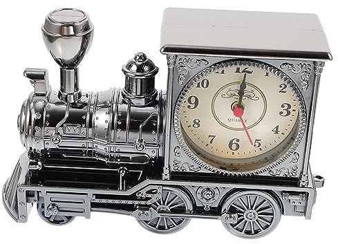 Alipis Retro Lokomotiv-wecker Aus Kunststoff Antikes Zugmodell Als Kreatives Tischdekor Batteriebetrieben Ohne Batterie Geschenkidee Für Eisenbahnliebhaber Und Vintage-Fans