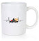 Go Kart Herzschlag | Kartsport Fan | Fahrer | Motor - Tasse Weiss - Kaffeetasse/Geschenk/Familie