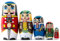 Ymxygz Christmas Russian Nesting Dolls Handmade Wooden Nutcracker Soldier Dolls Wooden Stacking Set for Christmas Birthday
