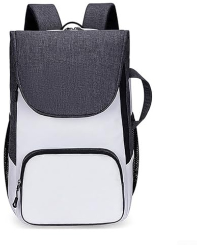 Whychstore Tennis-Paddel-Rucksack, Badminton, Tennistasche, Tennis-Rucksack – große Tennistaschen für Damen und Herren, für Tennisschläger (weiß)