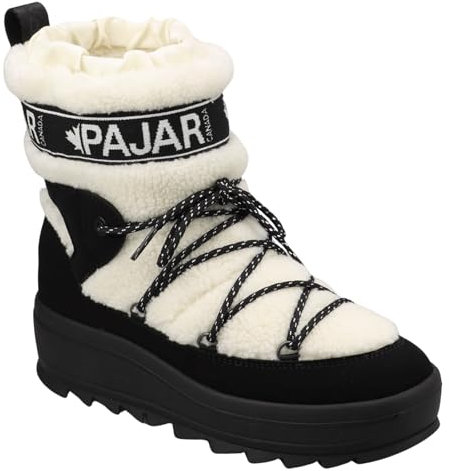 PAJAR Womens Galaxy Lama Pull On Waterproof Snow Boots - White - 6 UK