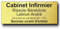 Plaque de porte personnalisée - 24x10 cm - Jusqu’à 5 lignes - Plaque porte d’entrée, bureau, nom, profession libéral, cabinet médical, intérieur/extérieur, signalétique Adhésive (Or Brillant)