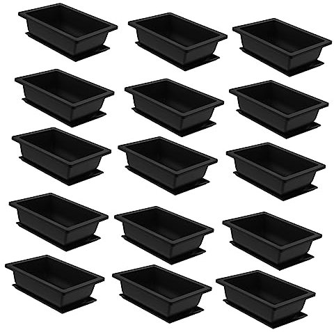Milisten Rectangular Planter Bowl Drainage Plant Pots Trays for Indoor Outdoor Flower Pot Planters for Miniature Roses Geraniums