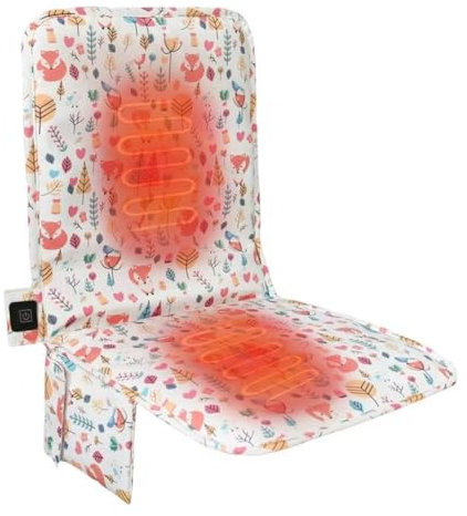 Joselin Beheizte Stadion-Sitzmatte, Outdoor-Camping-Sitzkissen mit Rückenlehne, 3-Gang-Temperatur-Stuhlmatte für Sportangeln