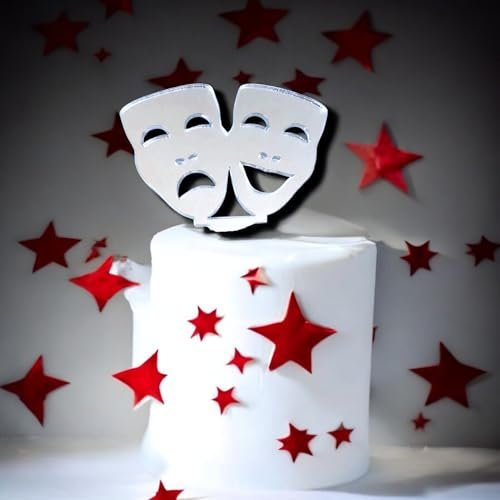Servewell Theatre Masks Cake Toppers 10cm