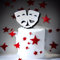 Servewell Theatre Masks Cake Toppers 10cm