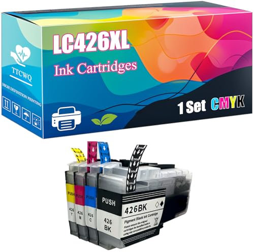 LC426XL Ink Cartridges Compatible with Brother MFC-J4535DWXL MFC-J4540DW MFC-J4540DWXL Printer, High-Yield Ideal for High-Volume Printing (1 Set)