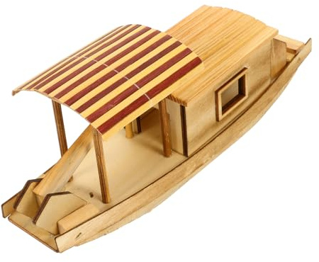 BESPORTBLE Modellboot Aus Holz Boot Ornament Dekoration Tischboot Holzbootfigur Für Wohnzimmer Schlafzimmer Büro Schrankdekoration Kanu Modell