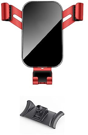 WHLXQ Kompatibel mit Porsche 718 2016-2022, Autotelefonhalter mit Schwerkraftunterstützung, kompatibel mit iPhone und weiteren Smartphones,2-Red