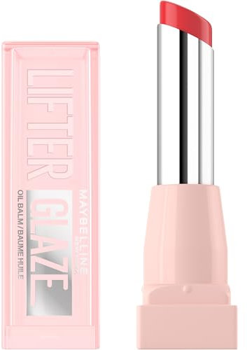 Maybelline New York Lifter Glaze, Lip Oil Balm, formulated with Hyaluronic Acid & Acerola Cherry Extract, for up to 24H hydration, ultra-comfortable feel (Shade: Peach Quench)
