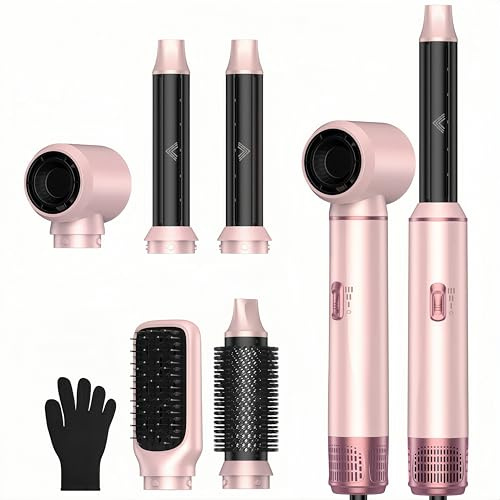 UMIGA 5 en 1 Air Brush Styler Brosse Soufflante Brushing Brosse Coiffante Chauffante Sèche Cheveux Boucleur a Cheveux à Air Brosse à Lissante Ensemble de Airbrush Airstyler Hairstyler Coiffure