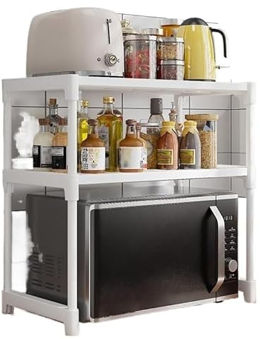 Arbeitsplatte Mikrowelle Einheit Regale Stand Rack for Haushalts Lagerung Organizer Metall Rahmen