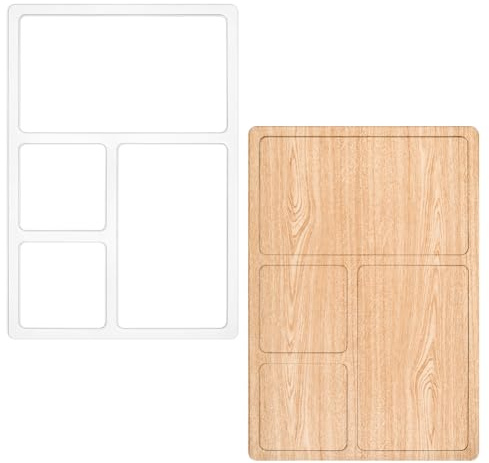 MAYJOYDIY Valet Tray Router Templates 20x30x0.6cm Rectangle Clear Acrylic Template DIY Router Inlay Stencil for Woodworking Carving Painting Home Decor DIY Projects