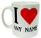 I Love Heart Any Name Personalised Ceramic Mug Romantic Gift Valentines Gift