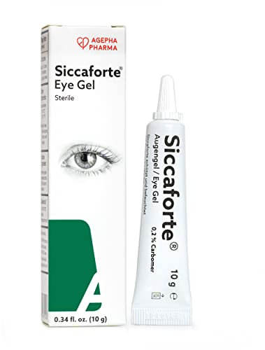 Siccaforte® Augengel von AGEPHA mit Carbomer I Gel Augentropfen für trockene Augen I Augengel für längere Haltbarkeit I Angenehmer Puffer zwischen Auge und Augenlid.