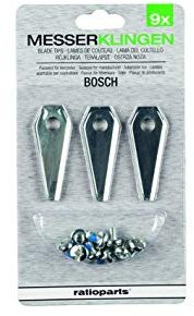 Ratioparts Rasenrobotermesserklinge 49,5 x 7,2 mm p.f. Bosch F016800321, Grau