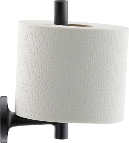 Duravit Ersatzrollenhalter Starck T, Toilettenpapierrollenhalter für 1 Rolle, Klopapierhalter Wandmontage, Schwarz Matt