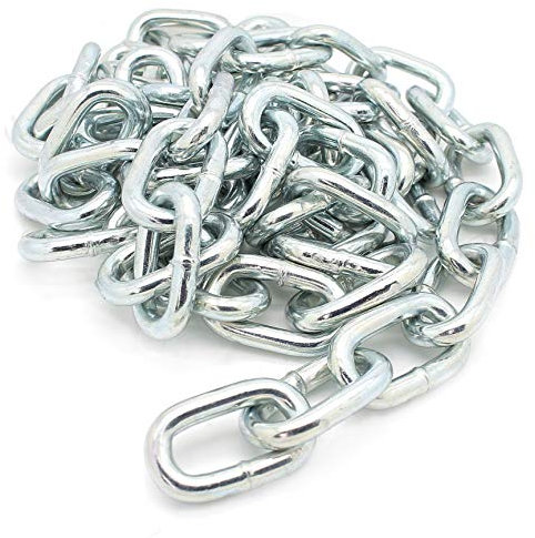 2M x 8MM Heavy Duty Steel Chain Galvanised Welded Metal Links Outdoor Lifting Hanging Fencing