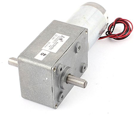 Aexit Reductor de motor de tornillo sin fin de tornillo sinfín reversible de alto esfuerzo de torsión de CC de 24 V a 30 RPM (e0961d46ce7f9278c7bfcdc40b996a5f)