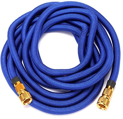Gartenschlauch Flexischlauch Wasserschlauch, Flexible Dehnbarer Flexischlauch Mit Rostfreien Massiv Messinganschlüssen Für Die Gartenarbeit (Blau,TPE 10 M, Wasser einspritzung 30 M)
