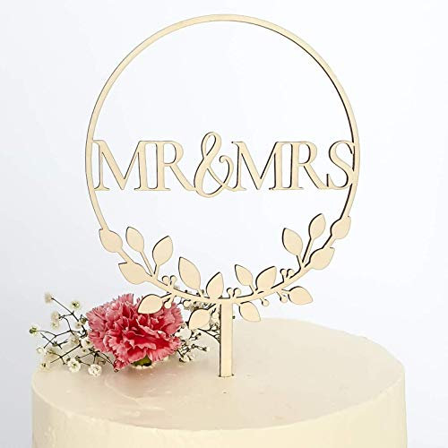 Suzu Papers Cake Topper Mr Mrs Tortenstecker Hochzeit für Hochzeitstorte Deko - Tortenstecker Hochzeit Tortendeko