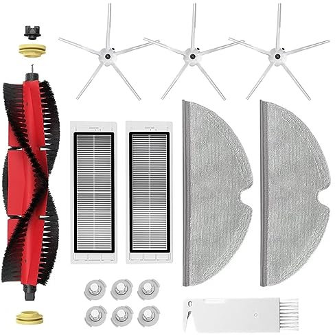 Zubehör für Xiaomi Roborock Saugroboter S5 Max S6 Max S6 Pure S6 MaxV S50 S51 S55 S60 S65 S5 S6, Ersatzteile Hauptbürste, Seitenbürste, HEPA Filter, Wischtücher, Filterkern, Reinigungswerkzeug