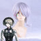 Wig for Dangan Ronpa V3 Tojo Kirumi Gray Short Heat Resistant Synthetic Hair Cosplay Prop Halloween Party + Free Wig Cap