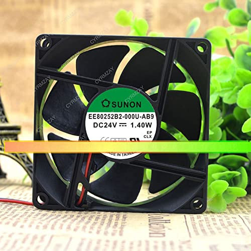 CYRMZAY Compatible pour SUNON EE80252B2-000U-AB9 24V 1.40W 2-PIN 80x80x25MM Ventilateur