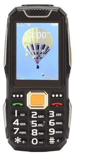 Téléphone Portable Senior 2G, écran Incassable HD 2,8 Pouces, Gros Bouton 3D, Voix Claire et Forte, Batterie 13800 MAh, avec éclairage d'urgence, pour Personnes âgées (Noir)