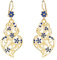 MIÜMI JEWELRY Pendientes Tradición en Plata Dorada con Corazón de Viana y Esmalte Azul