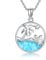 ONEFINITY Palm Tree Turtle Necklace 925 Sterling Silver Turtle and Palm Tree Pendant Beach Ocean Jewellery Gift for Women