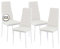 anrekl Juego de 4 sillas de comedor con reposabrazos, patas de metal, sillas de cocina modernas, cómodas sillas tapizadas, asiento para comedor, salón, cocina, color blanco