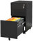 LVSTEEL Cassettiera Ufficio in Metallo, Schedario da Ufficio Con Ruote e Serrature, Mobile Con 3 Cassetti, Preassemblato, Per Fascicoli e Documenti Sospesi, Lavoro, Home Office, B0CN336MTH