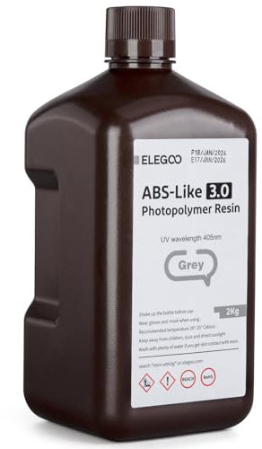ELEGOO ABS-Like Resin 2000g Weiß, 405nm Rapid LCD UV-härtendes Harz Photopolymerharz 3D Drucker Resin für LCD/DLP 3D Drucker