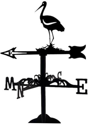 Folpus Kleine Wetterfahne aus Metall, Windrichtungsanzeiger, Vintage-Windfahne, Wetterfahne für Gartendekoration, Rasen, Bauernhof, Zaun im Freien, Vogel