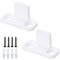 QUARKZMAN 2pcs Grange Porte Sol Guide, POM Universel Coulissant Grange Porte Quincaillerie, Plat Bas Piste Guide Balançoire Butée pour Contourne Placard Poche Portes Non-Fendu, Blanc