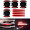 8PCS 3D Carbon Fiber Door Handle Covers - Universal Auto Scratch Protection Film, Anti-Slip Safety Strips for Cars (Red)