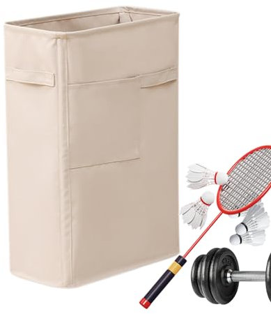 Yoga Mat Basket - Yoga Mat Organizer, Folding Mat Storage | Corner Oxford Cloth Yoga Mat Rack, Multipurpose Basket Holder with Side Pocket, Washable Corner Storage Rack for Yoga Mat, Laundry Basket