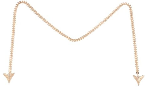 NICENEEDED Chaîne pour Le Visage Chaîne de Corps à Motif D'Arête de Poisson Longue Chaîne de Visage à Franges Bijoux Chaîne de Bijoux pour Le Visage à la Mode