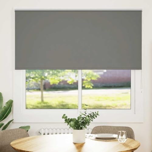 vidaXL Verdunkelungsrollo Grau 165x130cm Stoffbreite 161,6cm Polyester