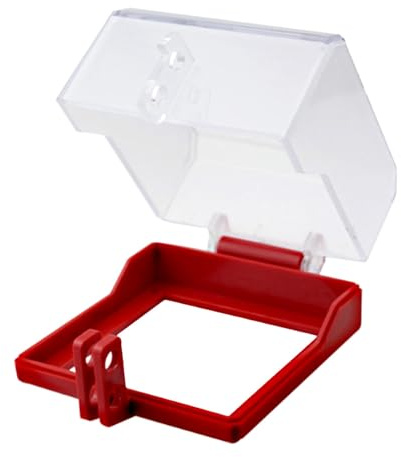 Hdtyyln 1 Pcs Emergency Stop Button Cover, Large Transparent Stop Push Button Cover, Removable Base Cover, Box Type, Push Switch Protector for Emergency Button (A Style)