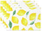 MIRRORANG Lot de 4 sets de table en forme de citron - 45 x 30 cm - Motif fruits jaunes et verts - Lavables - Pour l'été, la cuisine, les fêtes, la salle à manger