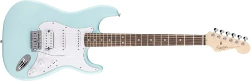 Fender Squier Debut Series HSS Stratocaster Chitarra Elettrica, Chitarra per Principianti, con garanzia di 2 anni, Daphne Blue