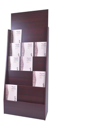 Présentoir pour Brochures Porte-journaux sur pied, présentoirs d'informations, supports de périodiques en bois, supports de données, porte-revues for contenir des magazines, des disques et des journau