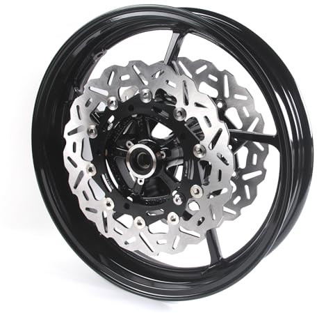 Vorderrad Felge und Bremsscheibe Rotoren für Z900 Z650 Ninja 650 2017-2024 Motorradzubehör Glanz Schwarz 2018 2019 2020 2021