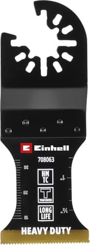 Original Einhell Tauchsägeblatt mit titanbeschichteter HM-Verzahnung (35 mm Breite, 41 mm Eintauchtiefe, PTFE-Finishing, Bi-Metall, Schnellwechselfunktion)