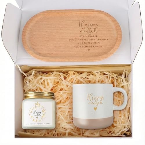 Herzensmensch Personalisiertes Valentinstag Geschenke für Freundin Geburtstags Weihnachten, Beste Freundin Freundschaftsge Perfektes Dankeschön-Geschenke