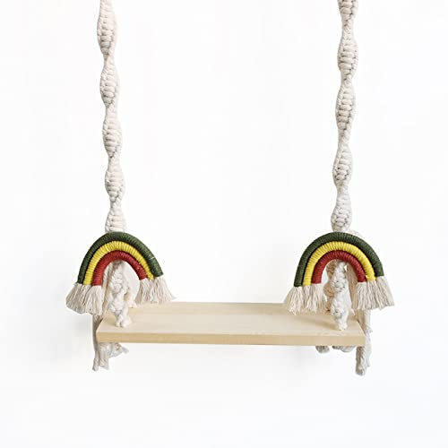 Verbesserte Neugeborenen Fotografie Prop Holzschwung Neugeborene Posten Requisiten Makrame Swing Vintage Baby Foto Requisiten Fotoshooting