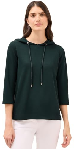 CECIL Hoodie Shirt in Rippstruktur Ink Green XL