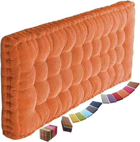ZUOZHE Coussin Banc Jardin Premium 8-10cm Epais De Sol - 1/4 Places Imperméable Antidérapant Housse Climaflex Anti-Moisissure pour Baie Vitrée/Terrasse/Canapé Extérieur(#6,50x50cm)